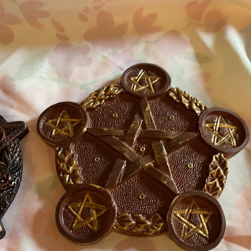 Candle holder and incense holder